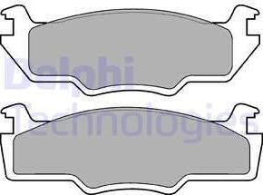 Delphi LP224 - Brake Pad Set, disc brake autospares.lv