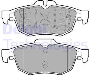 Delphi LP2259 - Brake Pad Set, disc brake autospares.lv