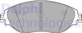 Delphi LP2250 - Brake Pad Set, disc brake autospares.lv