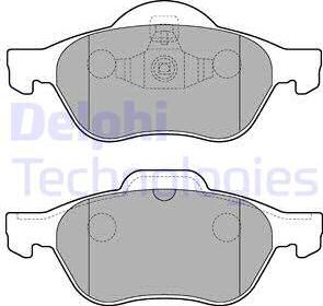 Delphi LP2252 - Brake Pad Set, disc brake autospares.lv