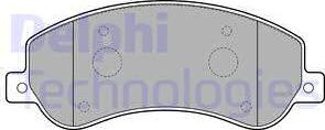 Delphi LP2257 - Brake Pad Set, disc brake autospares.lv