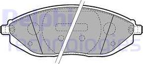 Delphi LP2218 - Brake Pad Set, disc brake autospares.lv
