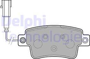 Delphi LP2231 - Brake Pad Set, disc brake autospares.lv