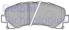 Delphi LP2229 - Brake Pad Set, disc brake autospares.lv