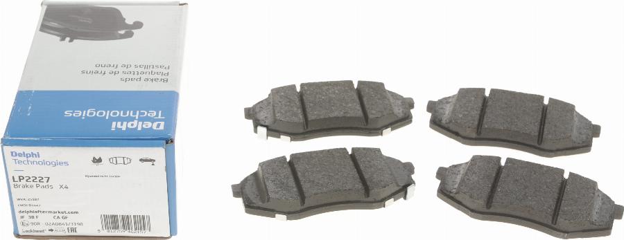 Delphi LP2227 - Brake Pad Set, disc brake autospares.lv