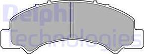 Delphi LP2770 - Brake Pad Set, disc brake autospares.lv