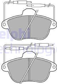 Delphi LP740 - Brake Pad Set, disc brake autospares.lv