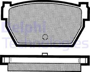 Delphi LP701 - Brake Pad Set, disc brake autospares.lv