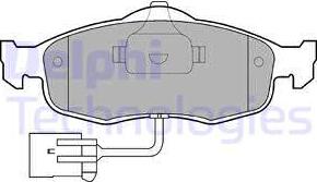 Delphi LP781 - Brake Pad Set, disc brake autospares.lv