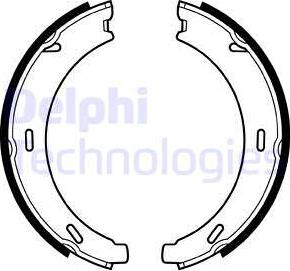 Delphi LS1958 - Brake Shoe Set, parking brake autospares.lv