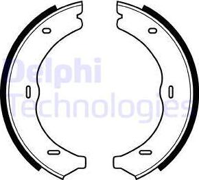 Delphi LS1967 - Brake Shoe Set, parking brake autospares.lv