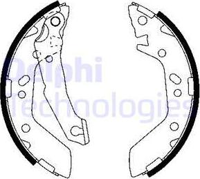 Delphi LS1909 - Brake Shoe Set autospares.lv