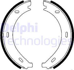 Delphi LS1902 - Brake Shoe Set, parking brake autospares.lv