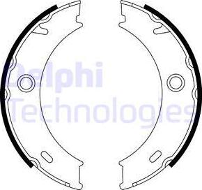 Delphi LS1917 - Brake Shoe Set, parking brake autospares.lv