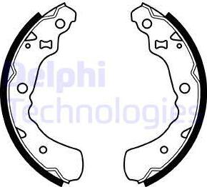 Delphi LS1936 - Brake Shoe Set autospares.lv