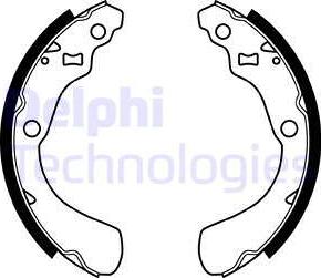 Delphi LS1938 - Brake Shoe Set autospares.lv