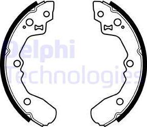 Delphi LS1932 - Brake Shoe Set autospares.lv