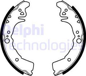 Delphi LS1937 - Brake Shoe Set autospares.lv