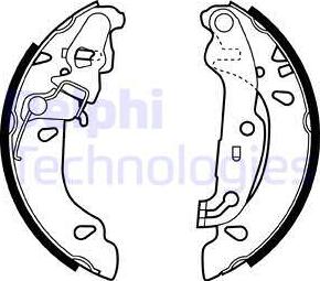 Delphi LS1926 - Brake Shoe Set autospares.lv