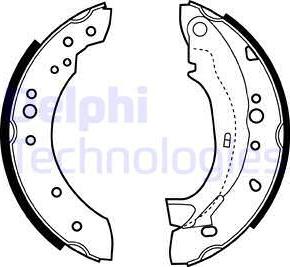 Delphi LS1921 - Brake Shoe Set autospares.lv