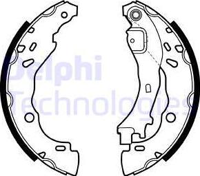 Delphi LS1975 - Brake Shoe Set autospares.lv