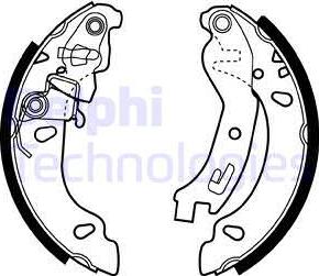 Delphi LS1970 - Brake Shoe Set autospares.lv