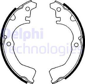 Delphi LS1455 - Brake Shoe Set autospares.lv