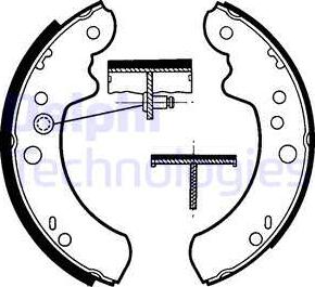 Delphi LS1418 - Brake Shoe Set autospares.lv