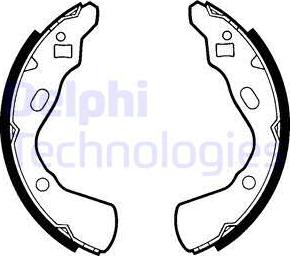 Delphi LS1437 - Brake Shoe Set autospares.lv