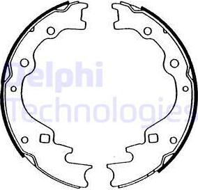 Delphi LS1476 - Brake Shoe Set autospares.lv