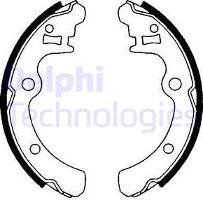 Delphi LS1472 - Brake Shoe Set autospares.lv