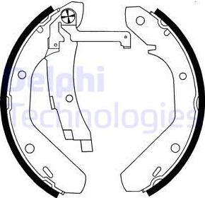 Delphi LS1594 - Brake Shoe Set autospares.lv