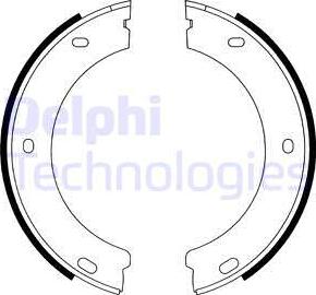 Delphi LS1597 - Brake Shoe Set, parking brake autospares.lv