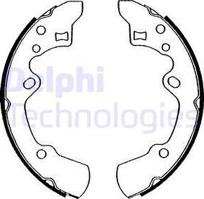 Delphi LS1546 - Brake Shoe Set autospares.lv