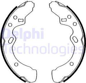 Delphi LS1501 - Brake Shoe Set autospares.lv