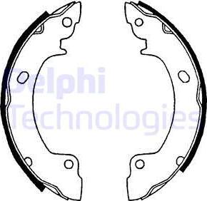 Delphi LS1514 - Brake Shoe Set autospares.lv