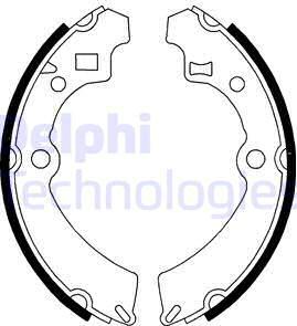 Delphi LS1586 - Brake Shoe Set autospares.lv