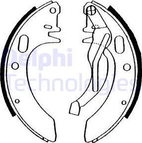 Delphi LS1530 - Brake Shoe Set autospares.lv