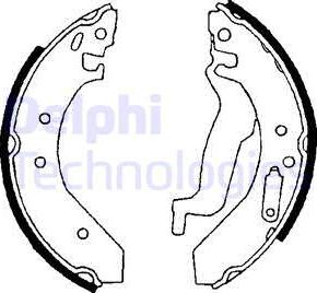 Delphi LS1645 - Brake Shoe Set autospares.lv