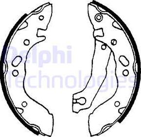 Delphi LS1609 - Brake Shoe Set autospares.lv