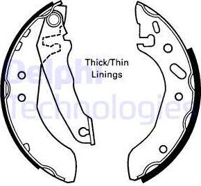 Delphi LS1616 - Brake Shoe Set autospares.lv