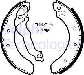 Delphi LS1618 - Brake Shoe Set autospares.lv