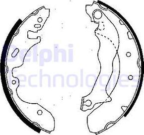 Delphi LS1684 - Brake Shoe Set autospares.lv