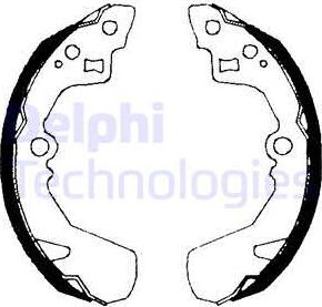 Delphi LS1685 - Brake Shoe Set autospares.lv