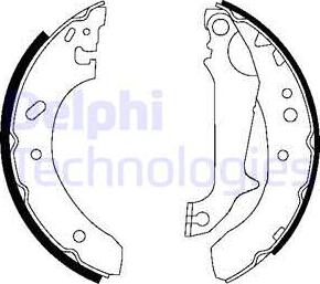 Delphi LS1683 - Brake Shoe Set autospares.lv