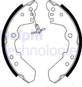 Delphi LS1687 - Brake Shoe Set autospares.lv