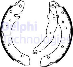 Delphi LS1634 - Brake Shoe Set autospares.lv