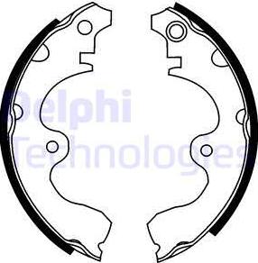 Delphi LS1638 - Brake Shoe Set autospares.lv