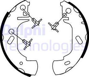 Delphi LS1632 - Brake Shoe Set autospares.lv