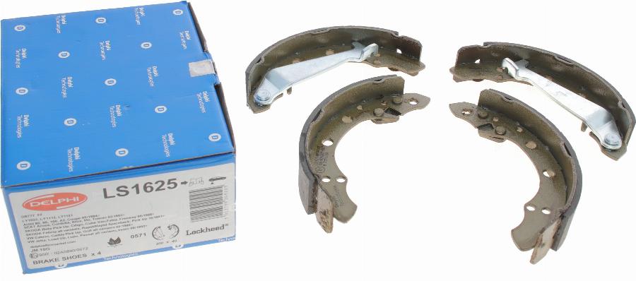 Delphi LS1625 - Brake Shoe Set autospares.lv